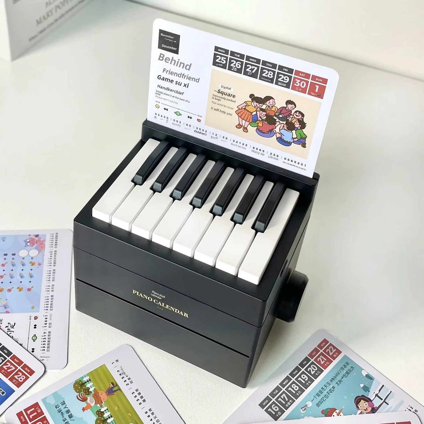 2025 New May Tian Steel Piano Desk Calendar Business Wholesale Factory Goods Cross-Border Tiktok Office Culture Education Suppli