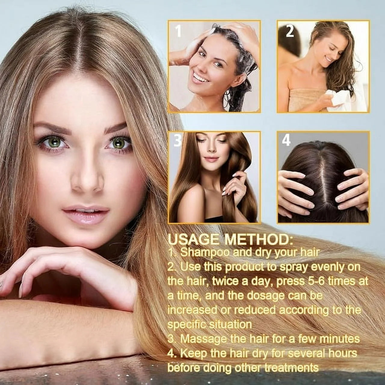 Biotin Hair Growth Spray, Biotin Hair Growth Serum, Biotin Thickening Herbal Serum, anti Hair Loss Serum for Women Men Hair Growth and Hair Loss