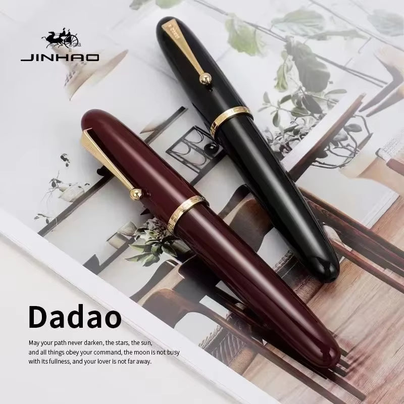 Jinhao 9019 Transparent Color Resin Fountain Pen Supplies 0.5/0.7Mm Ink Student School Stationery Business Office Supplies Gift