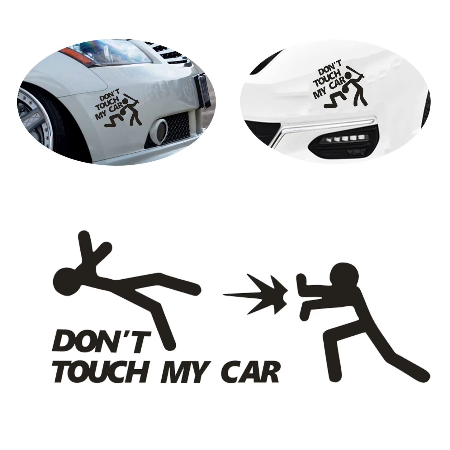 Funny Car Sticker Dont Touch My Car Decals Stickers Creative Auto Decal Exterior Decoration Car Window Accessories