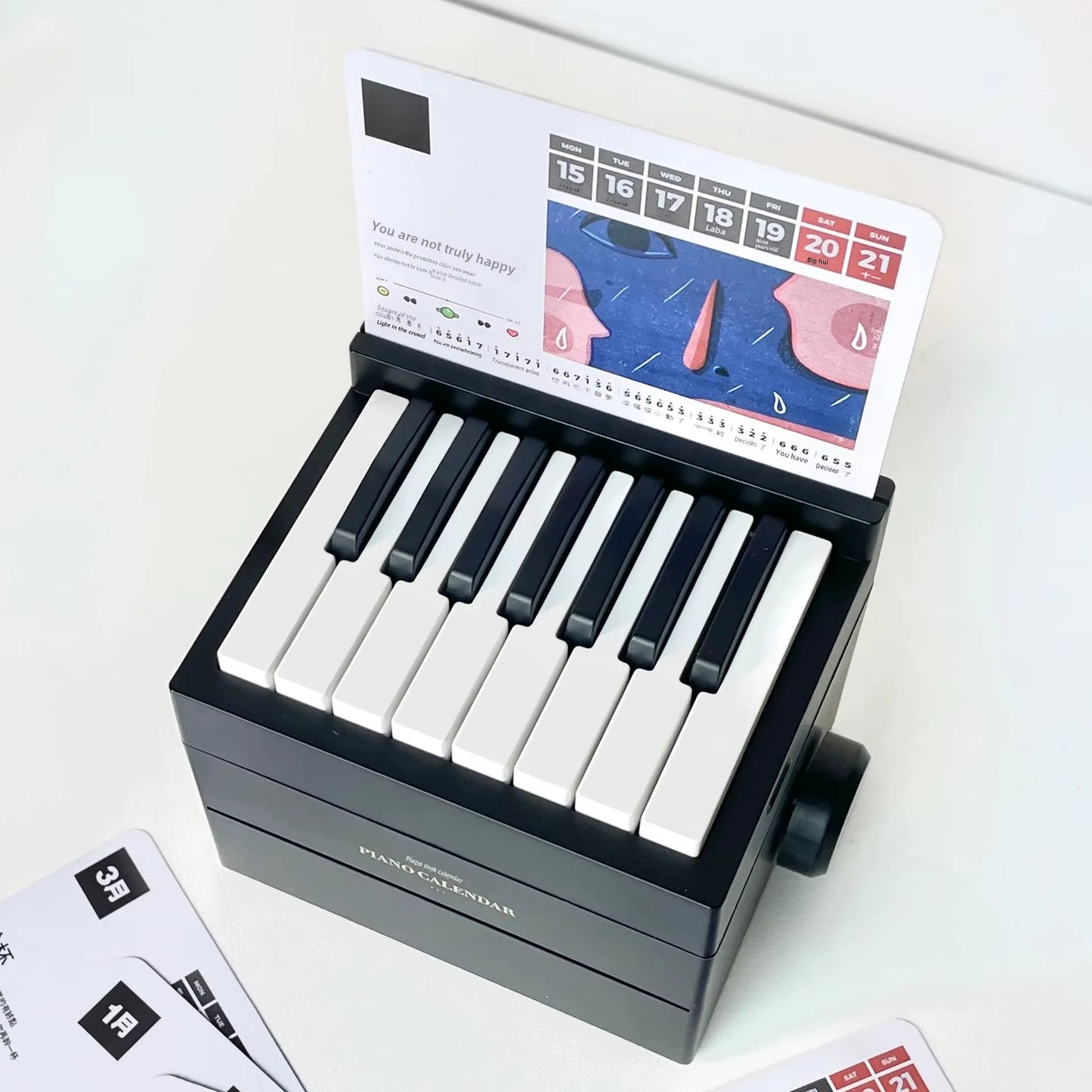 2025 New May Tian Steel Piano Desk Calendar Business Wholesale Factory Goods Cross-Border Tiktok Office Culture Education Suppli