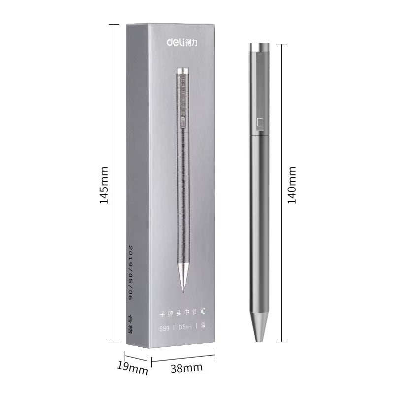 Metal Sign Pen 0.5Mm Gel Ink Pens Golden Silver Color Metallic Writing Pen Office Supplies