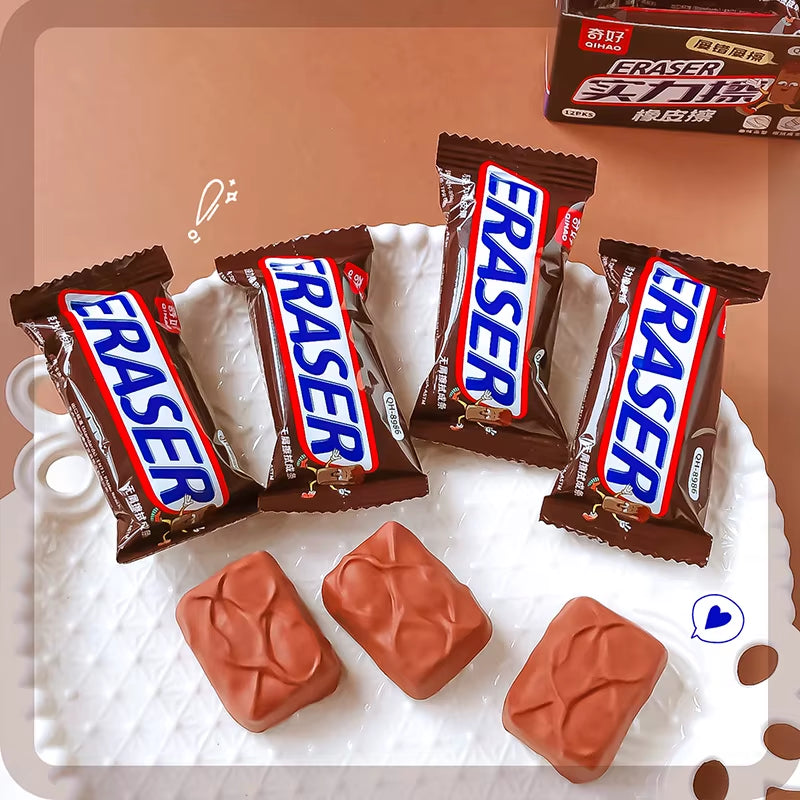 Office Supplies School Teacher Gift Aesthetic Stationery Items Cute Stationery Wholesale Cute Chocolate School Eraser Rubber