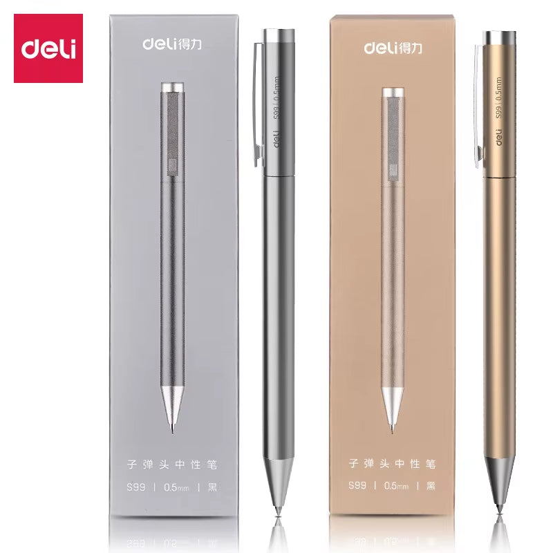 Metal Sign Pen 0.5Mm Gel Ink Pens Golden Silver Color Metallic Writing Pen Office Supplies