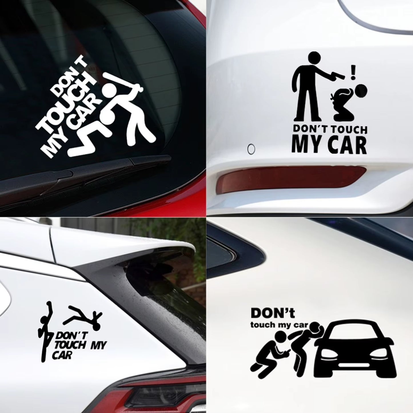 Funny Car Sticker Dont Touch My Car Decals Stickers Creative Auto Decal Exterior Decoration Car Window Accessories