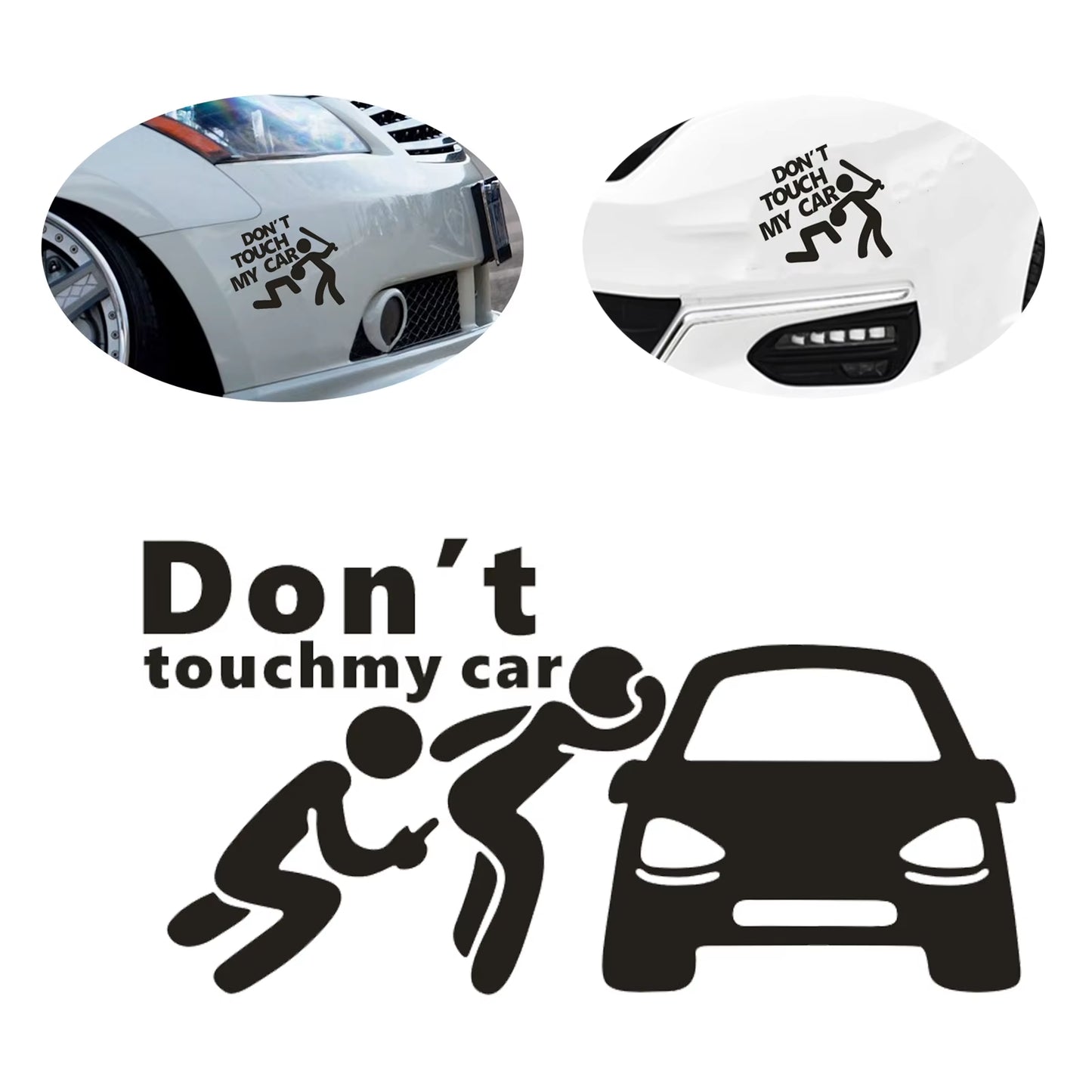 Funny Car Sticker Dont Touch My Car Decals Stickers Creative Auto Decal Exterior Decoration Car Window Accessories