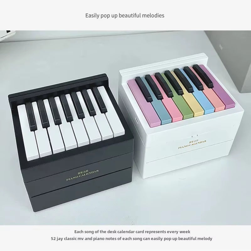 2025 New May Tian Steel Piano Desk Calendar Business Wholesale Factory Goods Cross-Border Tiktok Office Culture Education Suppli