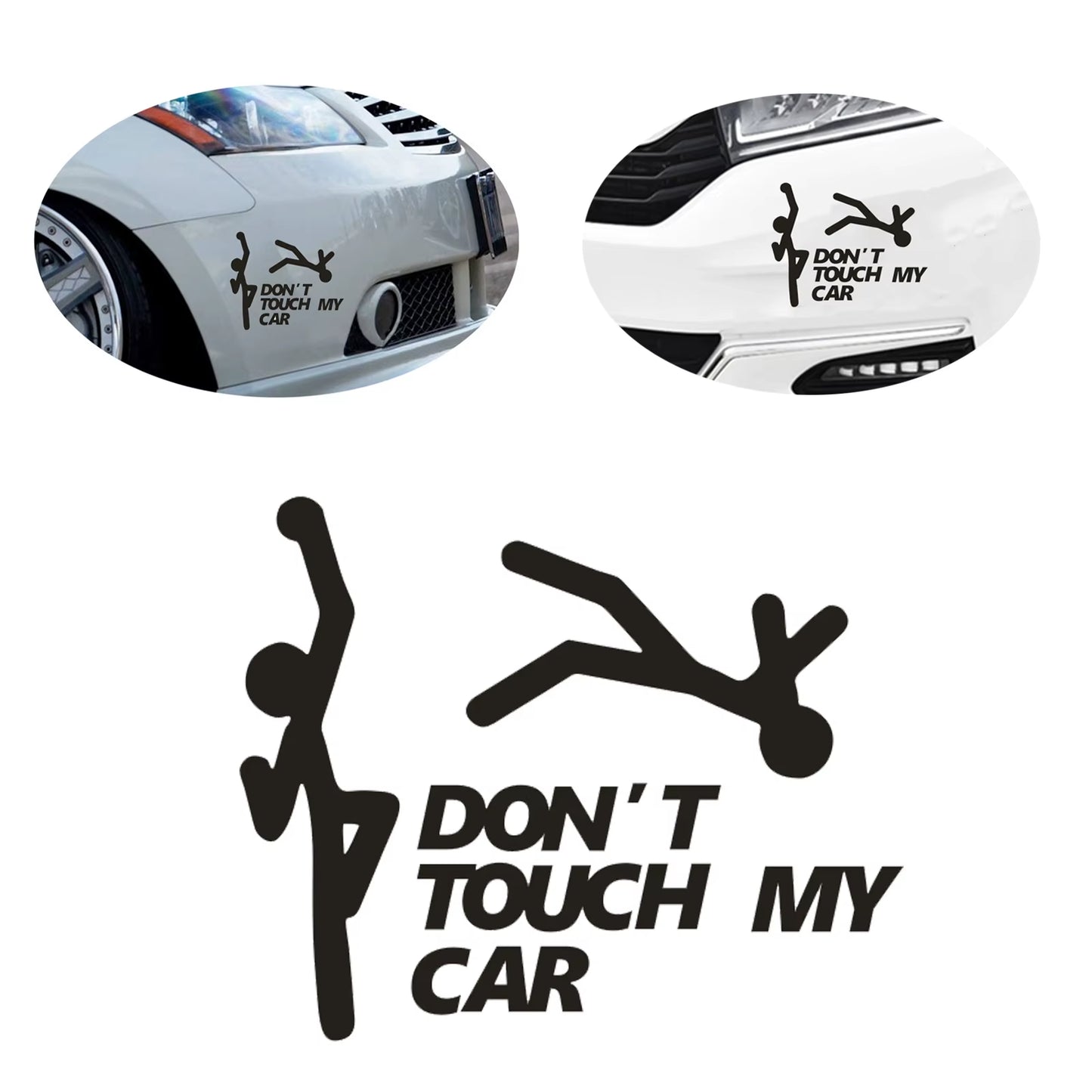 Funny Car Sticker Dont Touch My Car Decals Stickers Creative Auto Decal Exterior Decoration Car Window Accessories