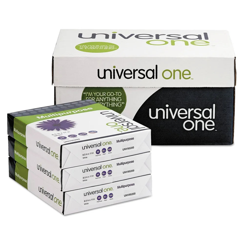 Deluxe Multipurpose Paper, 8.5" X 11", 20 Lbs, Bright White, 500 Sheets, 10 Carton