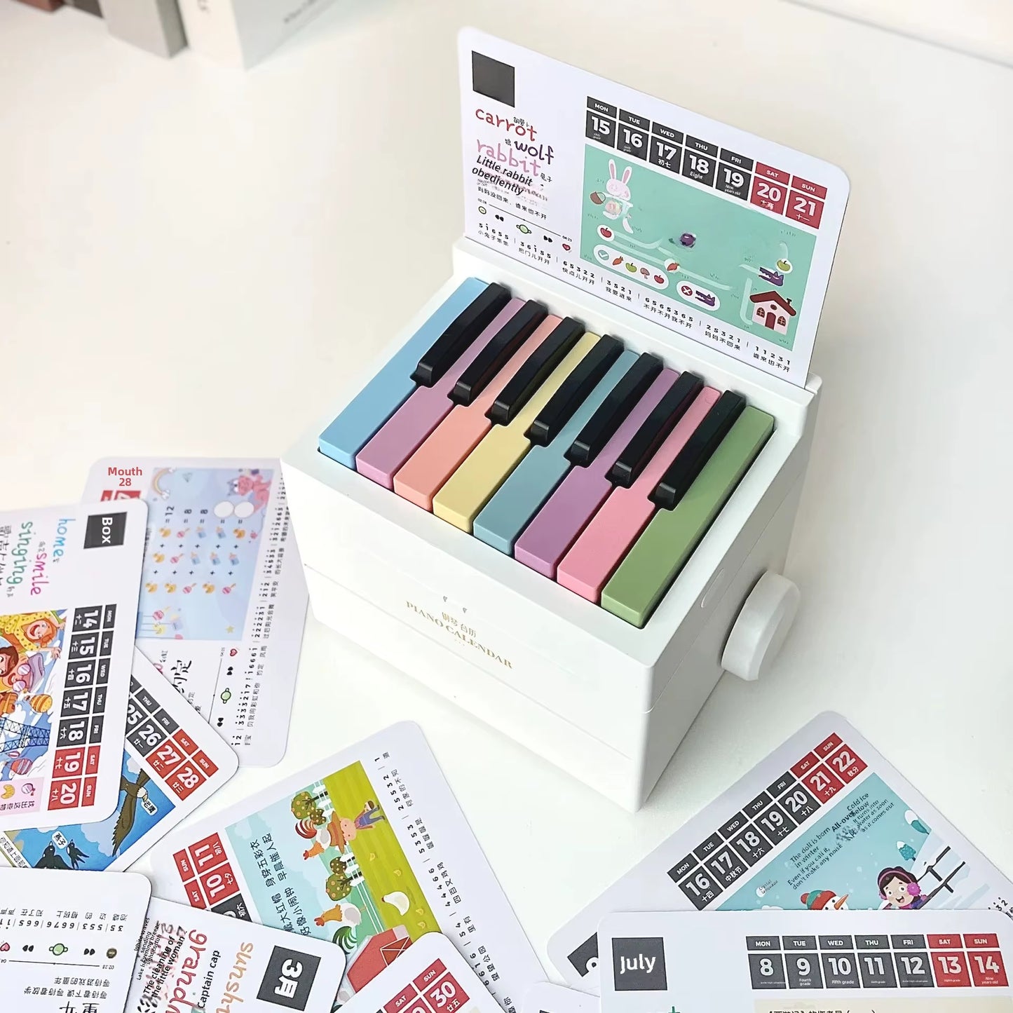2025 New May Tian Steel Piano Desk Calendar Business Wholesale Factory Goods Cross-Border Tiktok Office Culture Education Suppli