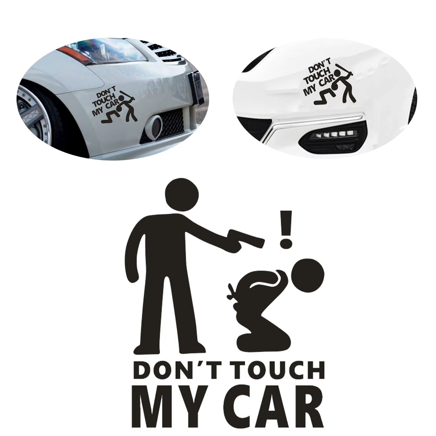 Funny Car Sticker Dont Touch My Car Decals Stickers Creative Auto Decal Exterior Decoration Car Window Accessories