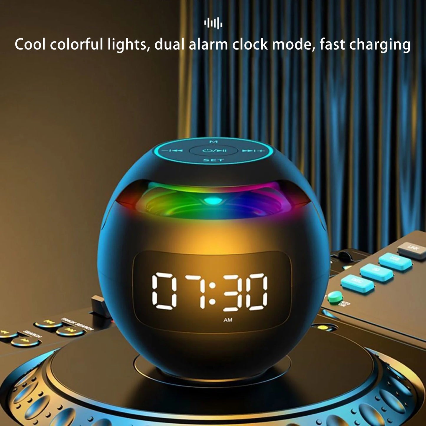 Reduction Wireless Bluetooth Speaker High Volume High Sound Quality Mini Alarm Clock Student Rechargeable Small Speaker Smart Subwoofer