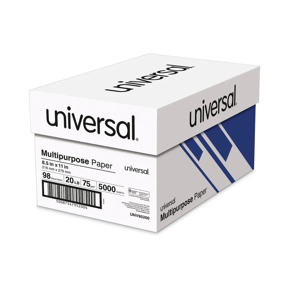Deluxe Multipurpose Paper, 8.5" X 11", 20 Lbs, Bright White, 500 Sheets, 10 Carton