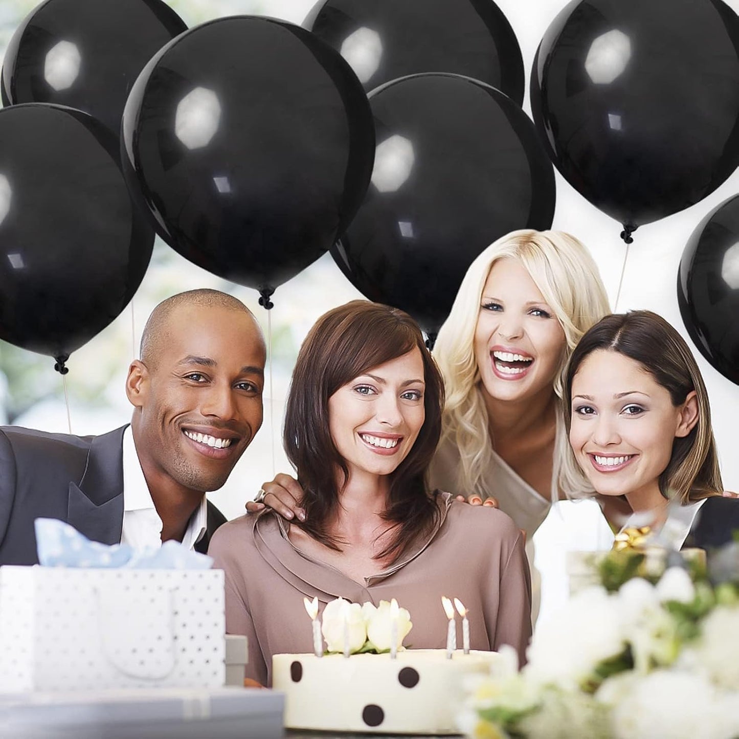 24Pcs Black Balloons Clearance 18 Inch Big Black Latex Balloons Large Balloons for Birthday Wedding Halloween Party New Year'S Day Decorations Supplies