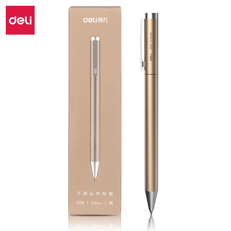Metal Sign Pen 0.5Mm Gel Ink Pens Golden Silver Color Metallic Writing Pen Office Supplies