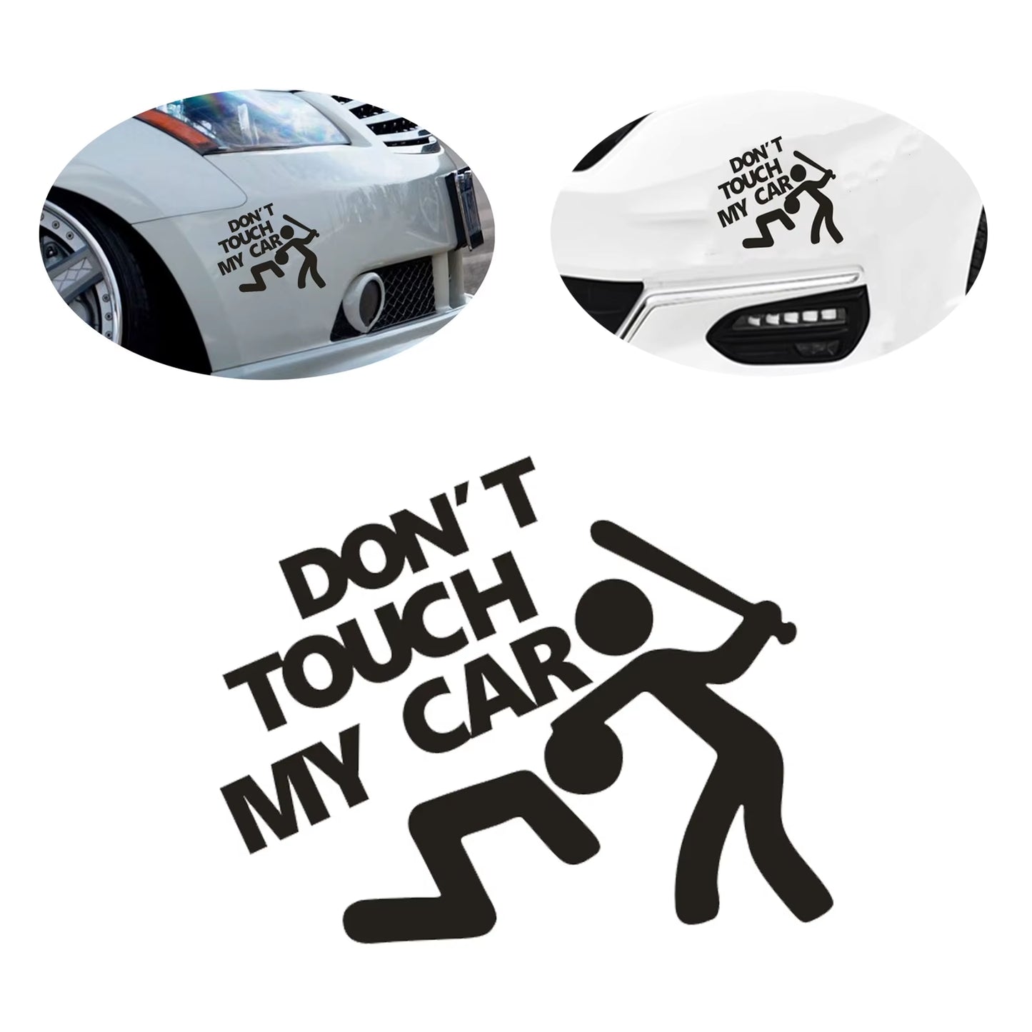 Funny Car Sticker Dont Touch My Car Decals Stickers Creative Auto Decal Exterior Decoration Car Window Accessories
