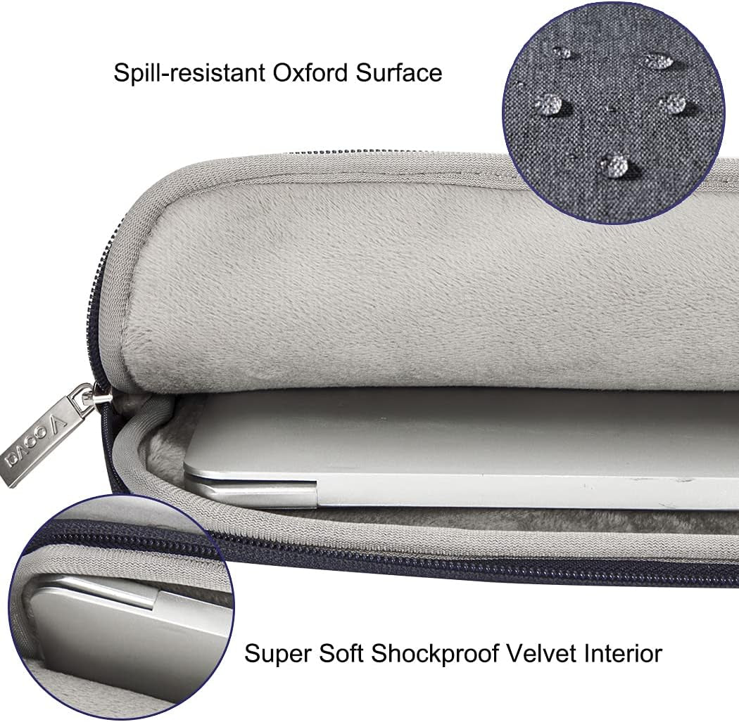 Laptop Bag 13 14 Inch, Waterproof Computer Sleeve Carrying Case with Shoulder Straps & Handle Compatible with Macbook Air 13 M2/M3/M4, Macbook Pro 13/14, HP Dell Lenovo Chromebook 14, Black