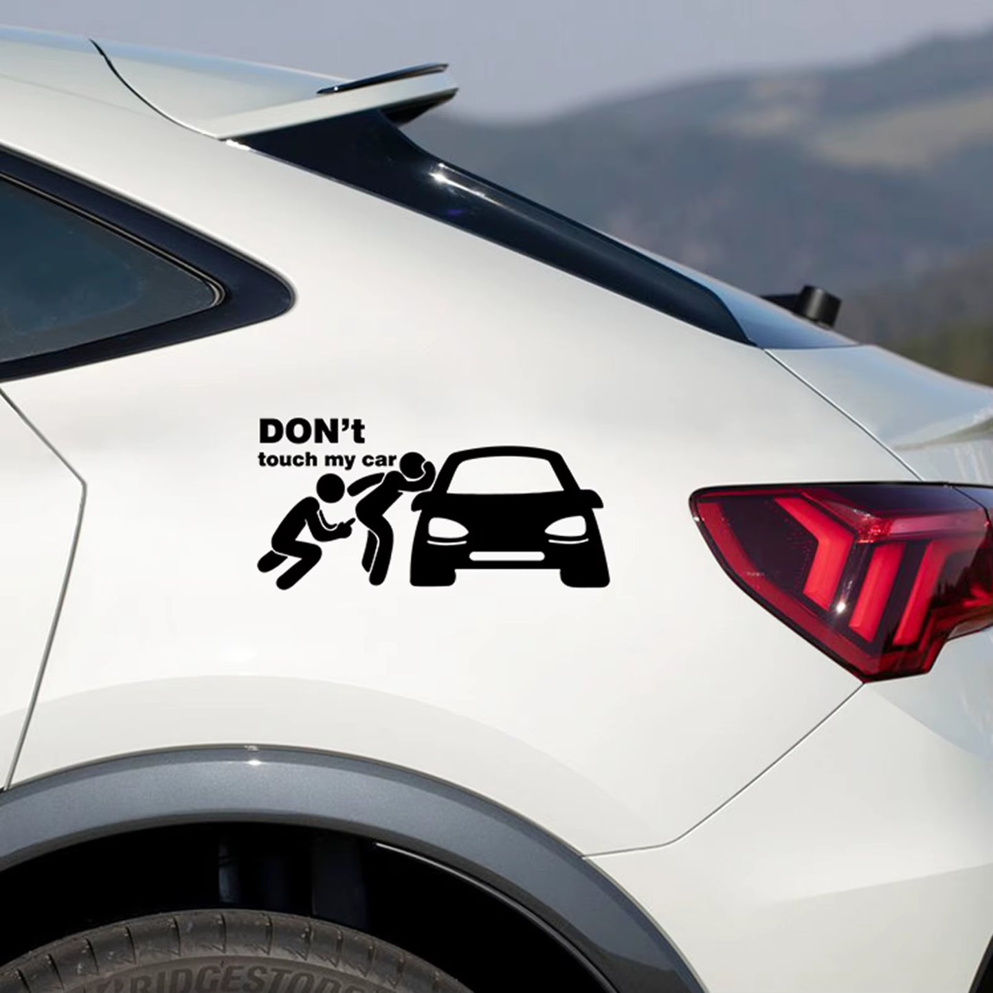 Funny Car Sticker Dont Touch My Car Decals Stickers Creative Auto Decal Exterior Decoration Car Window Accessories